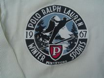 RALPH LAUREN shirt (ecru)met stoere opdruk, maat 104