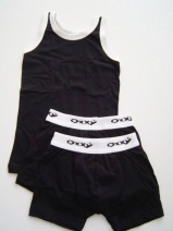 OXXY ondergoed (hemd/tweemaal short) kleur ZWART, maat 92 t/m 140