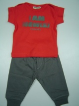 IMPS & ELFS Z09/Z10 Voordeelset shirtje/broekje (red lemonade 362-grey 875), maat 62