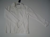 VINROSE Chique blouse met rouges en wijd uitlopende mouwen (off white). Maat 152