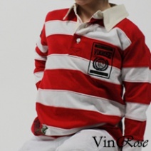 VINROSE Z2010 stoere jongenspolo HANK (red-white), 86, 122