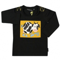 VINROSE W2011 shirt RENE (zwart koeprint) 56 t/m 80