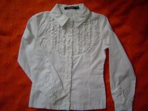 VINROSE mooie blouse (wit) met lichtgetailleerde taille, maat 116